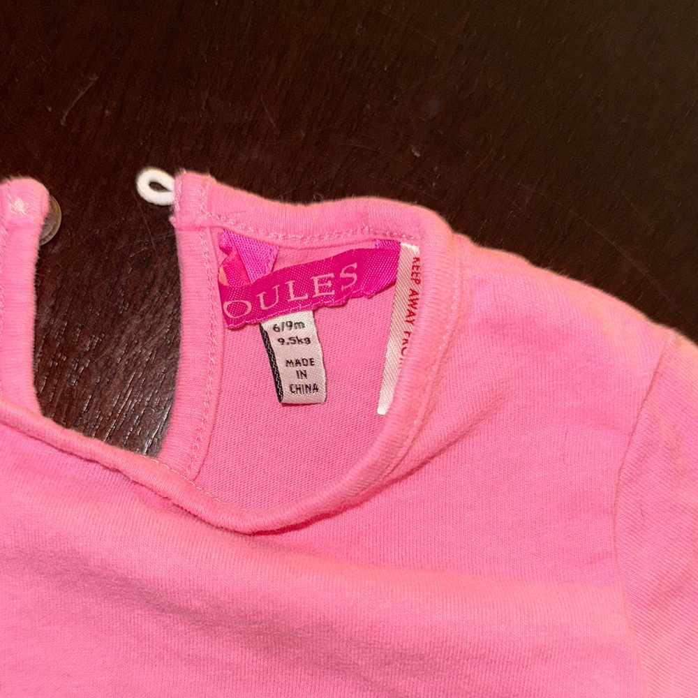 Joules Pink Shirt with Cat and Ice Cream Design - Picture 2 of 6